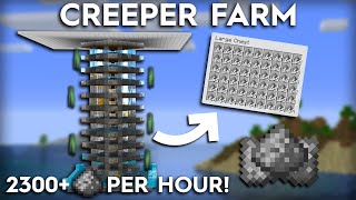 Minecraft Creeper Farm  Efficient Creeper Only Design [upl. by Jordan]