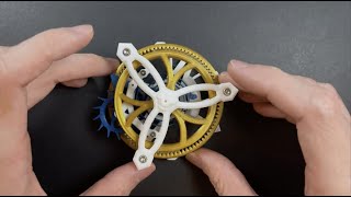 The Luxury Watch Mechanism  3D printed CoAxial Tourbillon [upl. by Aineles58]