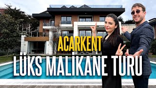 Acarkentte Aylık 200000 TL Kirası Olan Havuzlu Malikane Turu [upl. by Goodard914]