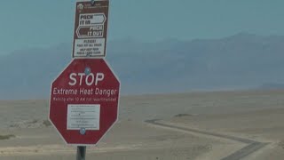 Death Valley National Park reaches 128 degrees motorcyclist died from heat exposure [upl. by Tnerb]