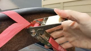 How to properly secure the loose end of a ratchet strap [upl. by Dahc]