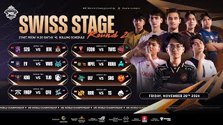 LIVE 🔴  MLBB M6 World Championship  Swiss Stage Day 2 [upl. by Drahcir507]