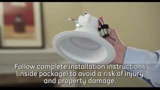 GE LED Downlight Is Easy To Install  GE Lighting [upl. by Anail939]