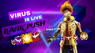 LIVE 🔴 RANK PUSH  FREEFIRE  VIRUS GAMING [upl. by Hermon]