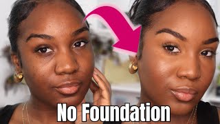 Stop Wearing Foundation And DO THIS Instead  Makeup For Beginners Black Women [upl. by Limay]