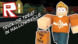 Trick or Treat in Hallowsville  ROBLOX [upl. by Alisun798]