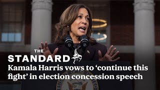 Kamala Harris vows to ‘continue this fight’ in election concession speech [upl. by Selinski]