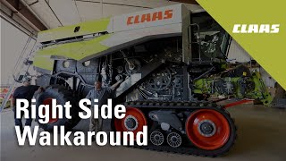 Right Side Walkaround  2022 CLAAS Combine Clinic [upl. by Yznil466]