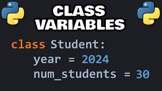 Python CLASS VARIABLES explained easy 🎓 [upl. by Ycrad]