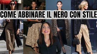 Come ABBINARE I COLORI 5 consigli per indossare il NERO con classe [upl. by Jolene]