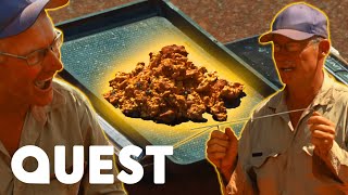 Russell Uses Divining To Prove There Is Gold Under The Caravan  Aussie Gold Hunters [upl. by Erret]