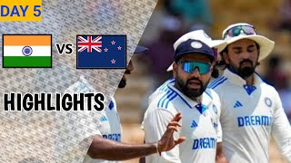 IND vs NZ Test Day 5 HIGHLIGHTS [upl. by Htiel]