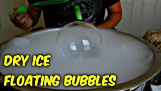 Dry Ice Floating Bubbles  Science Experiment [upl. by Irma]