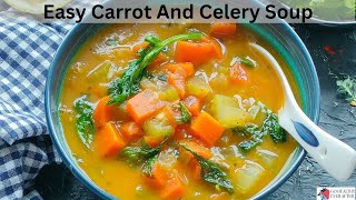 Simple Carrot and Celery Soup Recipe video [upl. by Hahsi]