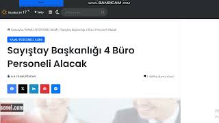 Sayıştay Başkanlığı 4 Büro Personeli Alacak [upl. by Arata]