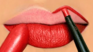 How To Apply RED Liquid Lipstick Perfectly  Makeup Tutorials for Beginners  Anaysa [upl. by Ahsenik281]