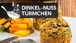 DinkelNuss Türmchen  Kurkuma Rezepte [upl. by Anoiek]