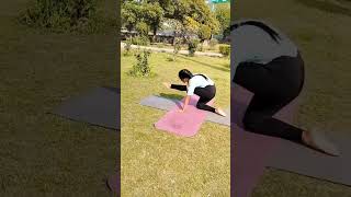 Ashwa Sanchalana Salamba Utthita Eka Padasana which is a great balancing asana It helps improve 💯🔥🧿 [upl. by Lamrouex]