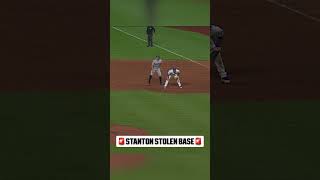 Giancarlo Stantons first SB since Aug 3 2020 Postseason [upl. by Nilpik]