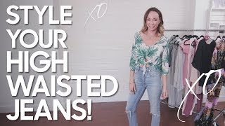 How to Style High Waisted Jeans [upl. by Refannej]