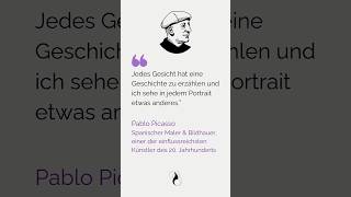 Gesichter aus der Perspektive eines weltbekannten Künstlers… 🎨🖌️ PabloPicasso Gesichter Zitate [upl. by Tooley]