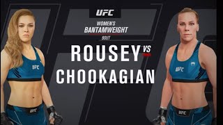 Ronda Rousey vs Katlyn Chookagian Ufc [upl. by Nerac]