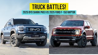 2025 Ford F150 Raptor vs 2025 BYD Shark PHEV Comparison  Truck Battles  MotorNation [upl. by Aisan]