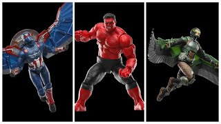 NEW MARVEL LEGENDS REVEALS AT MCM LONDON COMIC CON MCU CAPTAIN AMERICA RED HULK amp FALCON [upl. by Mathis]