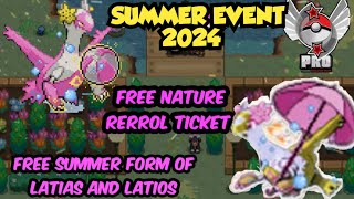 SUMMER EVENT 2024  FREE NATURE RR TICKET AND LATIAS amp LATIOS SUMMER FORM POKEMON REVOLUTION ONLINE [upl. by Kruter]