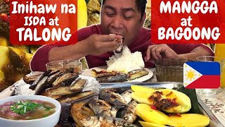 PRITONG TALONG BAGOONG MANGGA INIHAW NA ISDA SABAW NG BULALO Filipino Food MUKBANG [upl. by Thin]