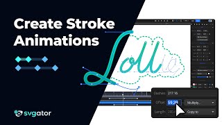 Create Stroke Animations  SVGator [upl. by Asenab]