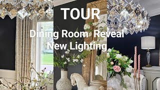 Dining Room Reveal  New Lighting  Decorating Tips amp Ideas [upl. by Ilagam90]