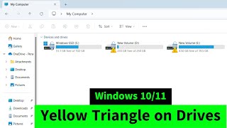 Yellow Triangle on Drives in Windows 1011  Remove Warning Triangle on Windows Drives Easily [upl. by Arlen353]