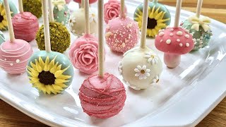 Cake Pops SIMPLE Decorations Recipe [upl. by Kreda632]