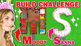 Letter Build Challenge In Bloxburg Sanna Vs Moody Roblox [upl. by Leora]