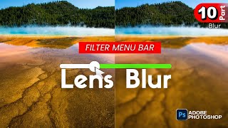 How to use lens Blur effect in Adobe Photoshop [upl. by Leaffar]