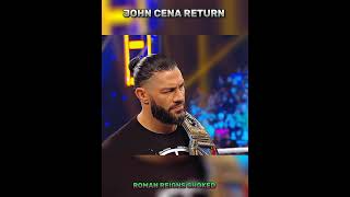 roman reigns vs john cena short video  john cena return wwe wrestling smackdown [upl. by Enilrahc]