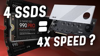 Ultimate SSD Speed Combining FOUR SSDs into a Supersonic Storage Drive [upl. by Osnohpla886]