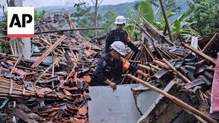 Aftermath of landslides and flash floods in Indonesia’s Java island [upl. by Gena]