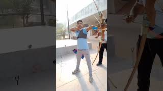 Indian Archery Shooting 😍🎯 read description indianarchery archery sports worldarchery viral [upl. by Alleinad]