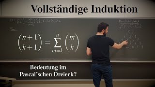 Vollständige Induktion  Aussage im Pascalschen Dreieck Summe Binomialkoeffizient [upl. by Berkman292]