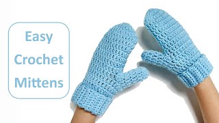 Easy Crochet Mitten Glove for Beginners [upl. by Eiten29]