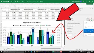 Cómo Construir un Gráfico para Presupuestos en Excel Proyectado Vs Gastado [upl. by Lisandra]