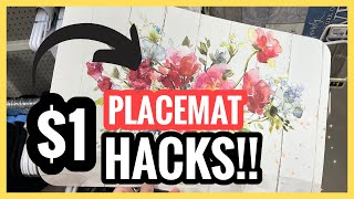 🤯 YOU WONT BELIEVE WHAT I MADE USING 1 PLACEMATS  PLACEMAT CRAFT HACKS [upl. by Desdee835]