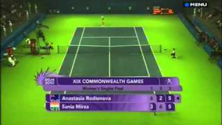 Commonwealth Games 2010 Singles Final An Rodionova vs S Mirza Part 2 [upl. by Neevan906]