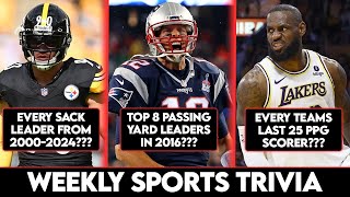 Who Knows Ball  Weekly Sports Trivia [upl. by Anrim524]