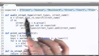 Auditing Street Names  Data Wranging with MongoDB [upl. by Draneb727]