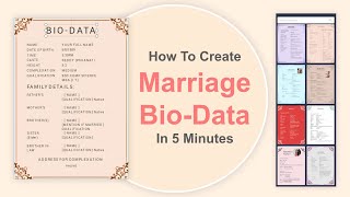 Best Online marriage biodata maker Websites  Create Your Free biodata🔥  Create marriage biodata [upl. by Eizus752]