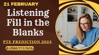 PTE Listening Fill in the Blanks  February 2024  Most Repeated [upl. by Adaliah108]