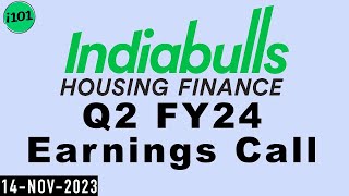 Indiabulls Housing Finance Limited Q2 FY24 Earnings Call  Indiabulls Housing Finance Concall [upl. by Nnylsia616]